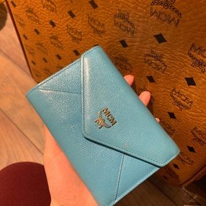 MCM sky blue wallet